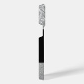 Luxe Sparkle Silver Glitter Naam iPhone Hoesje (Rechterkant)