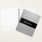 Luxe Sparkle Silver Glitter Naam Planner (Display)