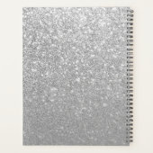 Luxe Sparkle Silver Glitter Naam Planner (Achterkant)