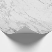 Luxe Sparkle Zilveren Folie Marmer Cadeaupapier (Hoek)