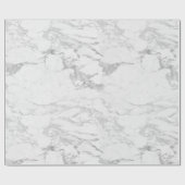 Luxe Sparkle Zilveren Folie Marmer Cadeaupapier (Vlak)