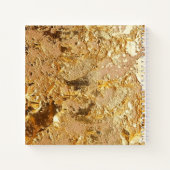 Luxe Sparkling Gold Glittery Monogram Vierkant Notitieboek (Achterkant)