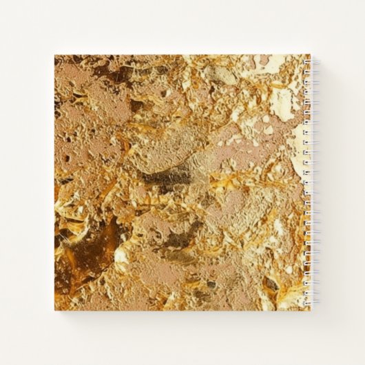 Luxe Sparkling Gold Glittery Monogram Vierkant Notitieboek (Achterkant)