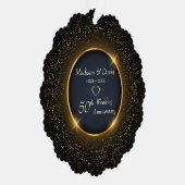 Luxe Sparkling Lijst Bruiloft Jubileum Ornament Kaart (Rechts)