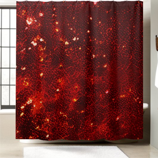 Luxe Sparkling Red Sequin Douchegordijn