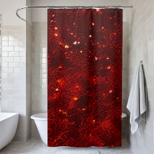 Luxe Sparkling Red Sequin Douchegordijn