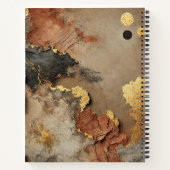 Luxe spiraal Notitieboek met Abstract aards design (Achterkant)