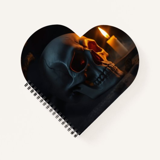 Luxe Spoken Schedel Halloween Spiraal Notebook Notitieboek (Voorkant)