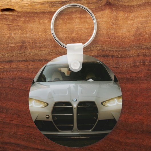 Luxe sportwagen Sleutelhanger – Slanke autoliefheb (Achterkant)