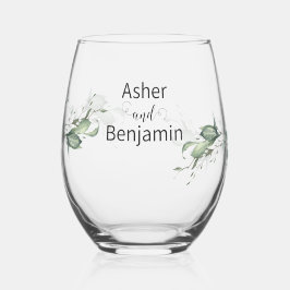 Luxe Spring Wildflower Ivy Roos Tuin bruiloft Wijnglas Zonder Voet