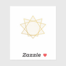 Luxe Starburst Fijne Lijn Gouden Huwelijkssticker