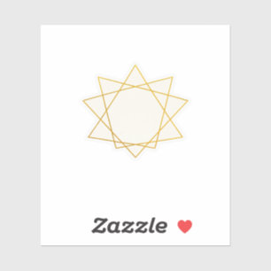 Luxe Starburst Fijne Lijn Gouden Huwelijkssticker Sticker