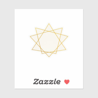 Luxe Starburst Fijne Lijn Gouden Huwelijkssticker Sticker
