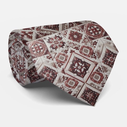 Luxe Statement Bourgondië Marokkaanse Stropdas (Opgerold)
