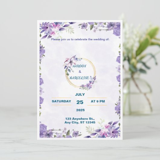 Luxe Stationery for a Luxury Wedding Kaart (Staand voorkant)