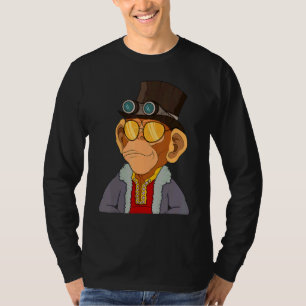 Luxe Steampunk Aap NFT Getheme Steampunk Monnik T-shirt
