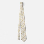 Luxe Stenen Das | Wit & Goud Marmer (Achterkant)