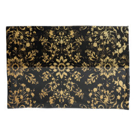 Luxe stijl kussenhoes zwart geel patroon 