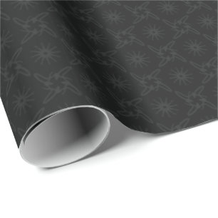 Luxe stijl zwart/grijs patroon cadeaupapier