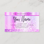 Luxe stijlvol levendig meisje roze chique ombre Li Visitekaartje (Achterkant)