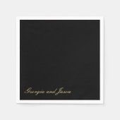 Luxe stijlvol modern stijl bruiloft papier servet (Voorkant)