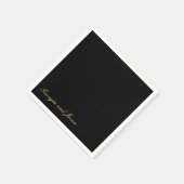 Luxe stijlvol modern stijl bruiloft papier servet (Hoek)