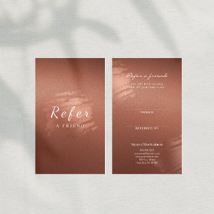 Luxe Stijlvol Script Brons Zakelijk Referentie Visitekaartje