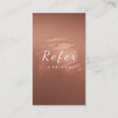Luxe Stijlvol Script Brons Zakelijk Referentie Visitekaartje (Achterkant)