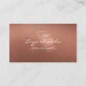 Luxe Stijlvol Script Bronzen Zakelijk Kaart Visitekaartje (Achterkant)