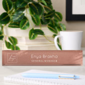 Luxe Stijlvol Script Bronzen Zakelijk Logo Naambordje