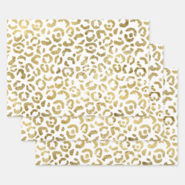 Luxe stijlvolle Gold-leopard-printer Inpakpapier Vel