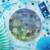 Luxe Stippen en cirkels - Fresh Aqua Papieren Bordje (Feest)