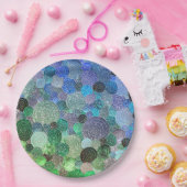 Luxe Stippen en cirkels - Fresh Aqua Papieren Bordje (Feest)