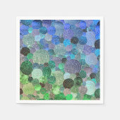 Luxe Stippen en cirkels - Fresh Aqua Servetten (Voorkant)