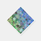 Luxe Stippen en cirkels - Fresh Aqua Servetten (Hoek)