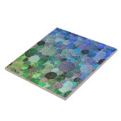 Luxe Stippen en cirkels - Fresh Aqua Tegeltje (Zijkant)