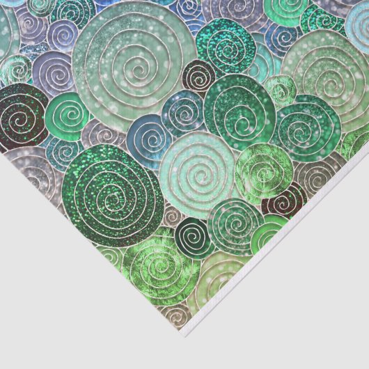 Luxe Stippen en cirkels - Fresh Aqua Tissuepapier (Detail)