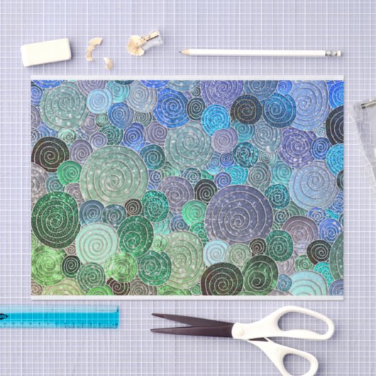 Luxe Stippen en cirkels - Fresh Aqua Tissuepapier (Craft)