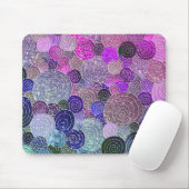 Luxe Stippen en cirkels - kleurrijk paars Muismat (Met muis)