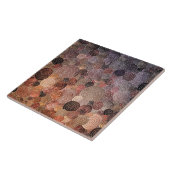 Luxe Stippen en cirkels — Warm Brown Tegeltje (Zijkant)