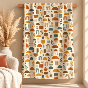 Luxe Stof Groen Mosterd Boho Deken Design
