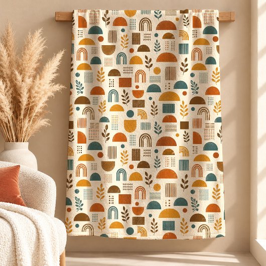 Luxe Stof Groen Mosterd Boho Deken Design