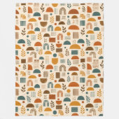 Luxe Stof Groen Mosterd Boho Deken Design (Voorkant)
