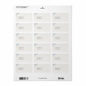Luxe Stofblauwe Hortensia Adres Etiket (Full Sheet)