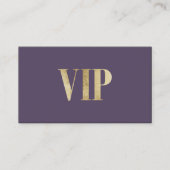 Luxe stoffige paarse gouden VIP kaart club lid Visitekaartje (Voorkant)