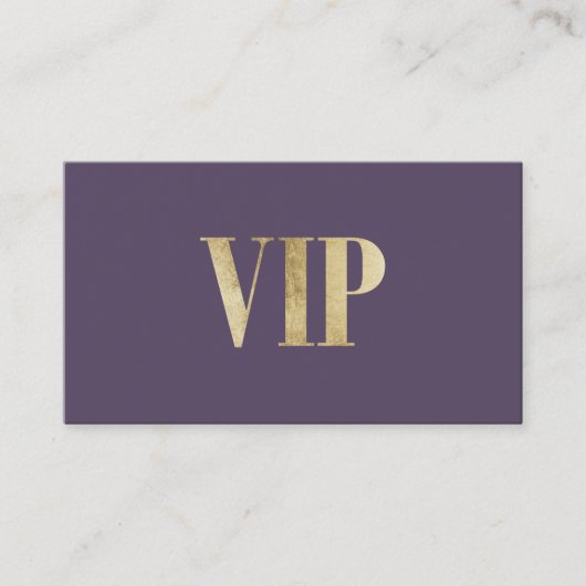 Luxe stoffige paarse gouden VIP kaart club lid Visitekaartje (Voorkant)