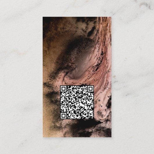 Luxe Stone Bordered Custom Earring Display Visitekaartje (Achterkant)