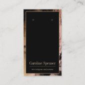 Luxe Stone Bordered Custom Earring Display Visitekaartje (Voorkant)