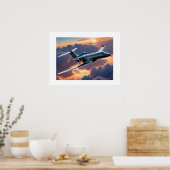 luxe straalvliegtuig poster (Keuken)
