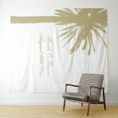 Luxe strand bruiloft partij palm foto achtergrond wandkleed (In Situ (horizontaal))